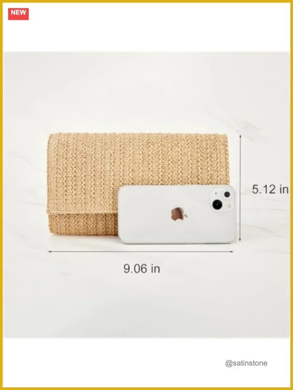 Woven Straw Clutch Purse Crossbody Shoulder Bag Summer Beach Wedding Handbag